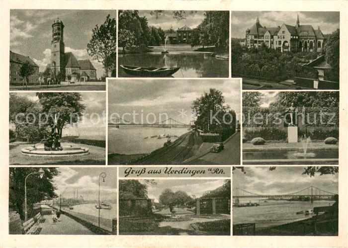 Uerdingen Krefeld Kirche Brunnen Park Bruecke