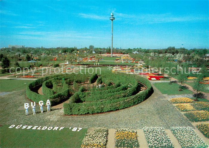 DuessELDORF  CITY BUGA 87 Labyrinth Fliegeraufnahme