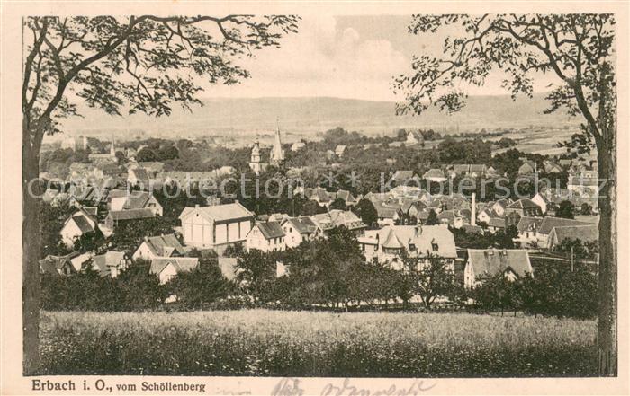 Erbach Odenwald Panorama Blick vom Schoellenberg