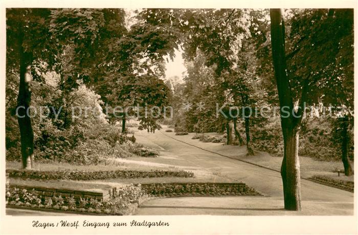 Hagen Westfalen Eingang zum Stadtgarten