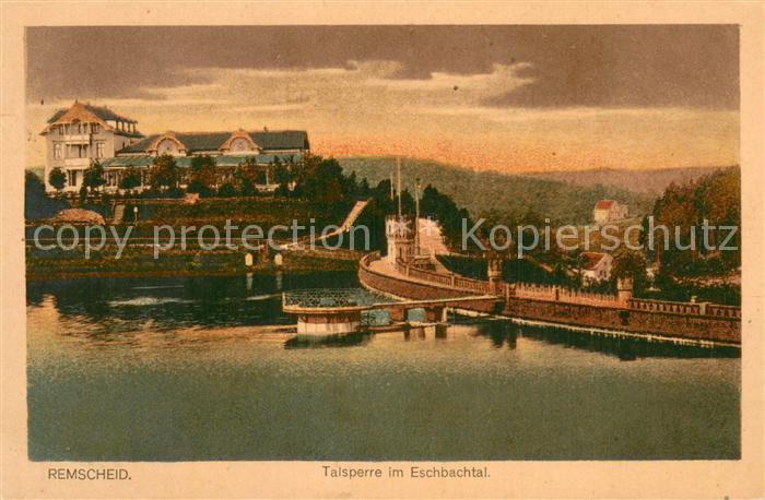 Remscheid Talsperre im Eschbachtal Sperrmauer