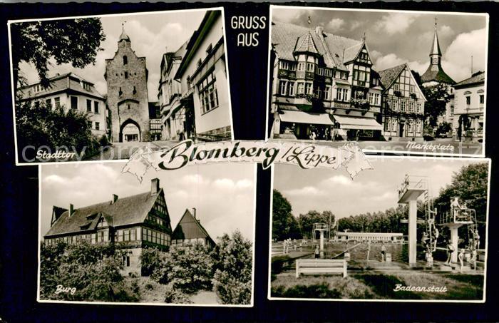 Blomberg Lippe Stadttor Marktplatz Burg Badeanstalt Freibad