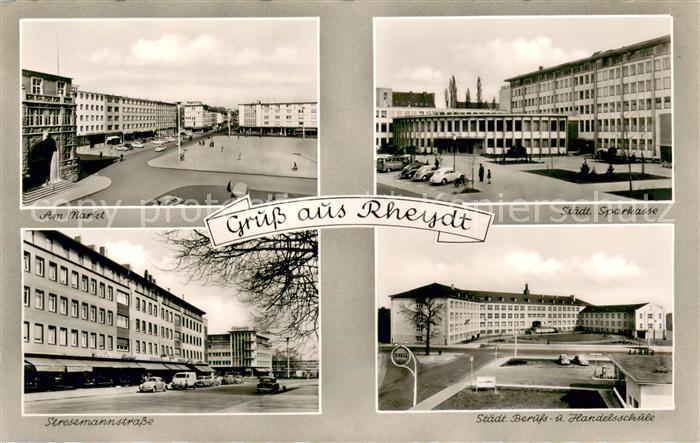 Rheydt Moenchengladbach Markt Sparkasse Stresemannstrasse Berufs- und Handelssch