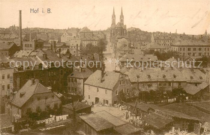 Hof Cham Stadtpanorama mit Blick zur Kirche