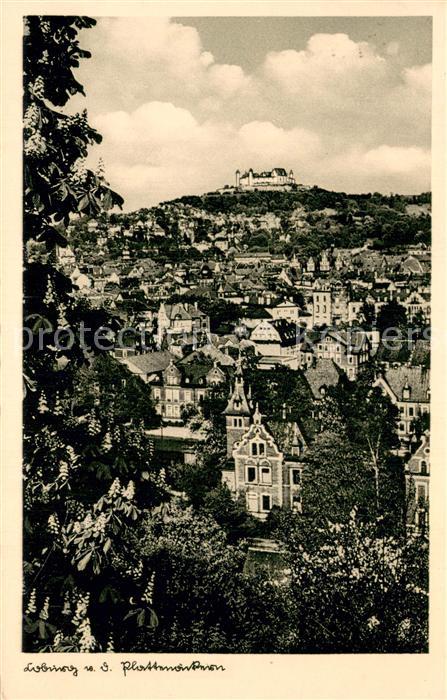 Coburg Bayern Panorama Blick von den Plattenaeckern