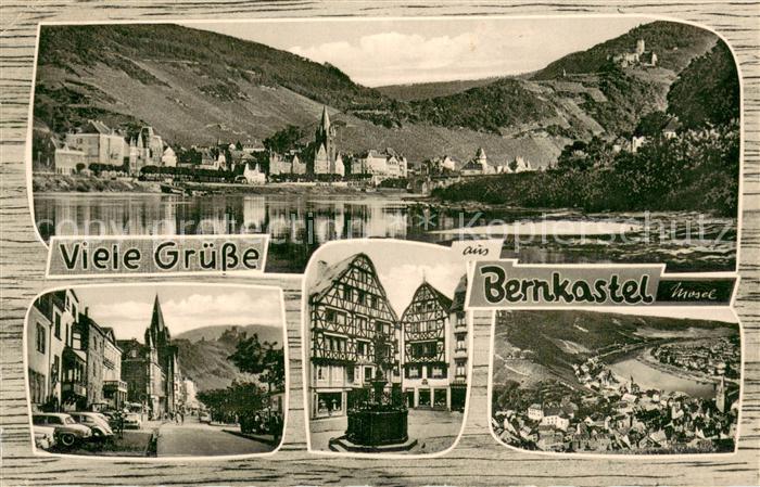 BERNKASTEL-KUES Berncastel Rheinland-Pfalz Blick ueber die Mosel Motive Innensta