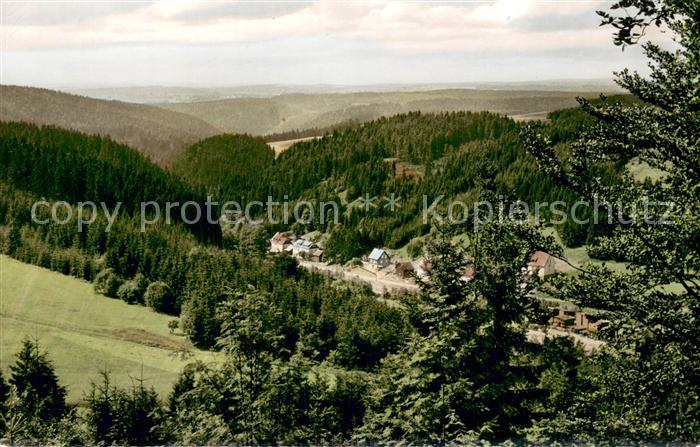 Geroldsgruen Landschaftspanorama Frankenwald Blick vom Abendfrieden