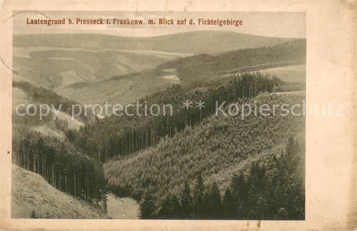 Presseck Landschaftspanorama Lautengrund Frankenwald Blick auf das Fichtelgebirg
