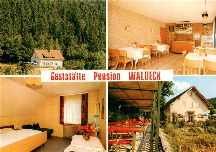 Niesten Gaststaette Pension Waldeck Gastraum Fremdenzimmer Terrasse