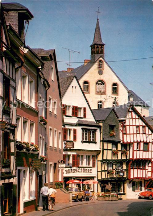 BERNKASTEL-KUES Berncastel Rheinland-Pfalz Burgstrasse mit ehemaligem Kapuzinerk