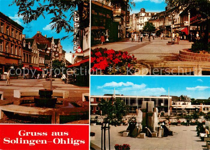 Ohligs Motive Stadtzentrum Brunnen Fussgaengerzone