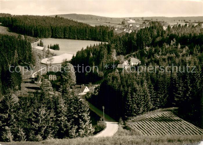 Gottmannsgruen Schwarzenbach Landschaftspanorama Blick ins Zegasttal gegen Meier