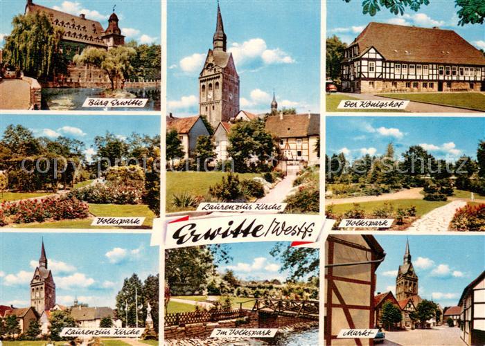 Erwitte Burg Volkspark Kirche Koenigshof Markt