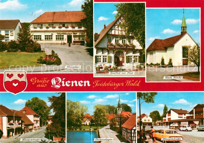 Lienen Westfalen Thieplatz Gasthof zur Post Kirche Hauptstrasse Parkanlagen