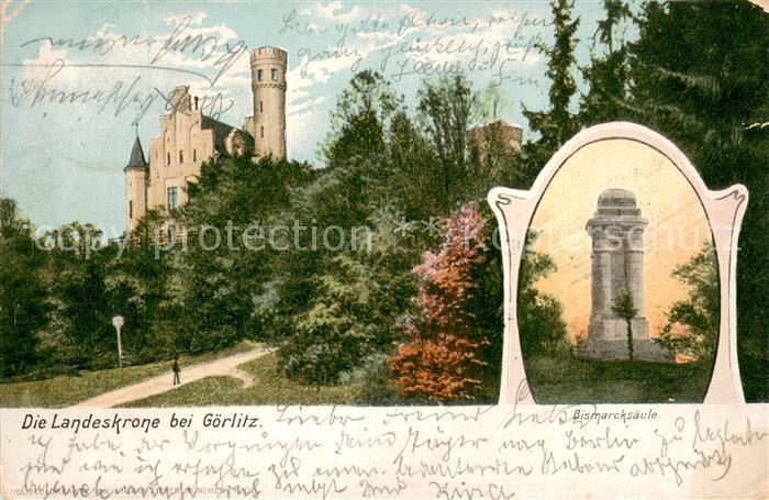 Goerlitz  Sachsen Landeskrone Bismarcksaeule