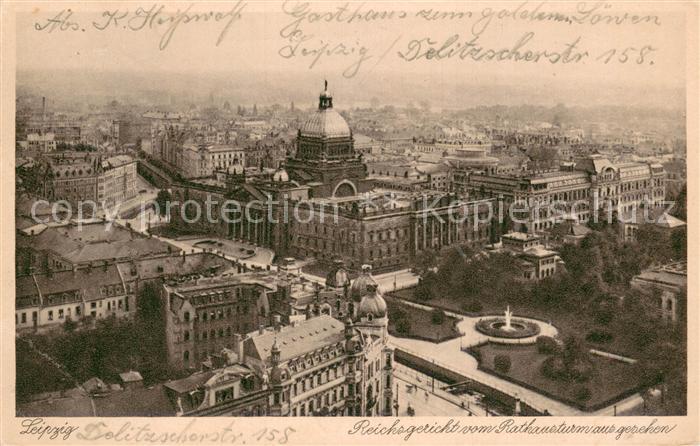 LEIPZIG Sachsen Reichsgericht vom Rathausturm aus gesehen