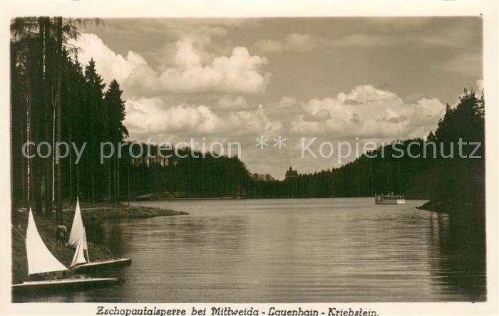 Mittweida Zschopautalsperre Segelboot Fahrgastschiff