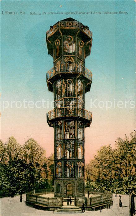Loebau Sachsen Koenig Friedrich August Turm auf dem Loebauer Berg
