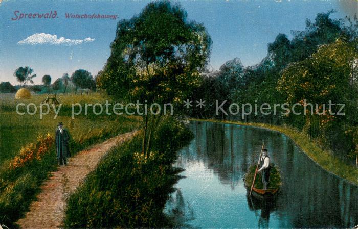 Luebbenau Spreewald Wotschofskaweg Wasserstrasse Kahn Feldpost