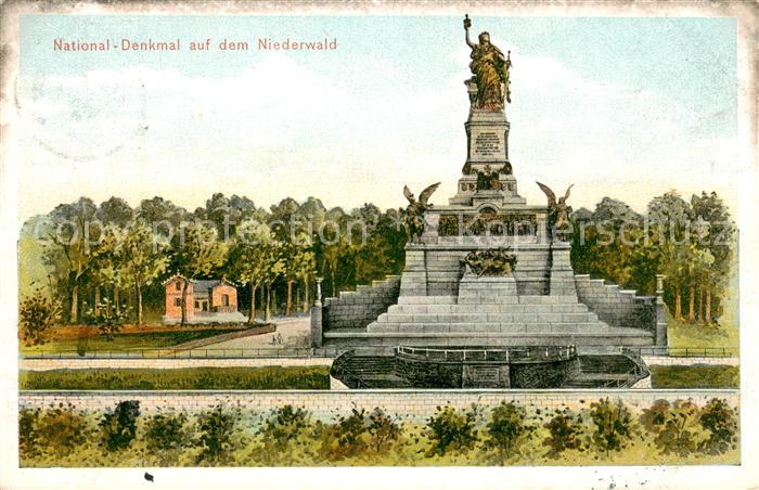 Ruedesheim am Rhein Nationaldenkmal auf dem Niederwald