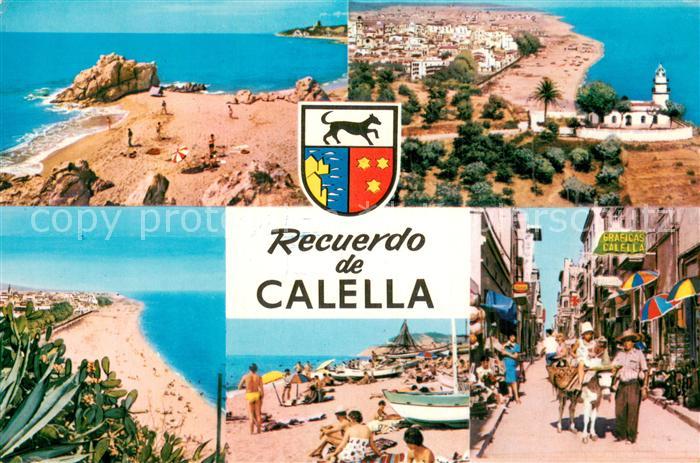 CALELLA de la Costa ES Kuestenort Strand Ortsmotiv