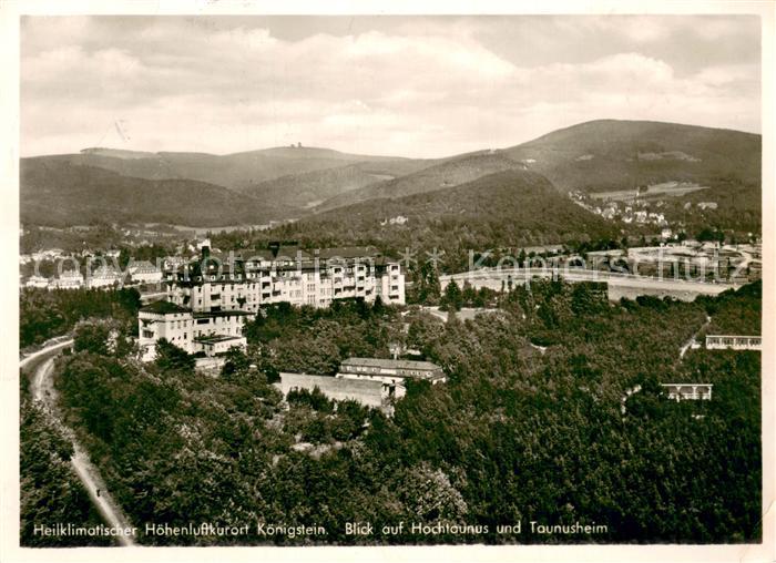 Koenigstein  Taunus Panorama Hoehenluftkurort Blick auf Hochtaunus und Taunushei