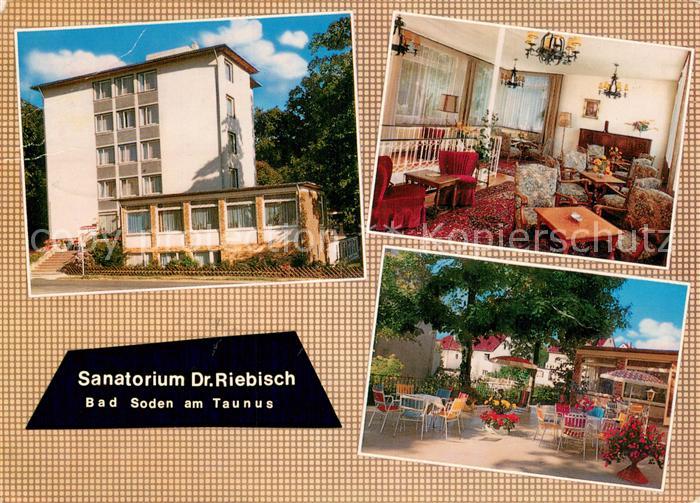 Bad Soden  Taunus Sanatorium Dr. Riebisch Aufenthaltsraum Restaurant Terrasse