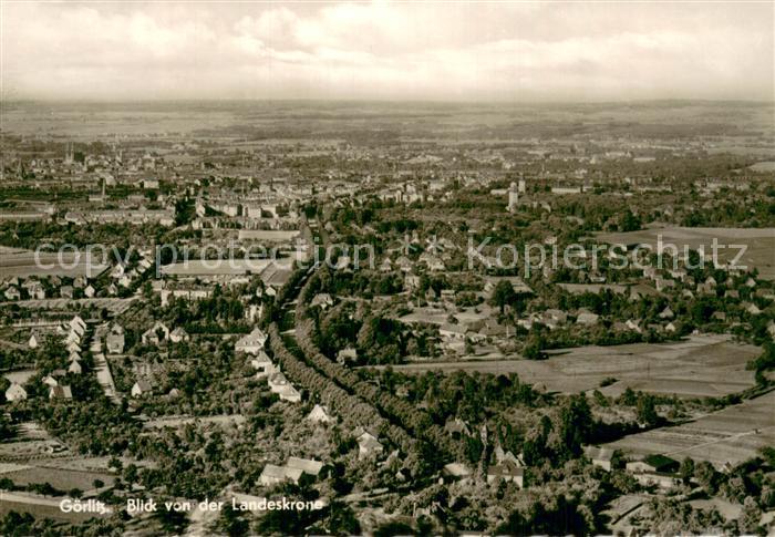 Goerlitz  Sachsen Panorama Blick von der Landeskrone