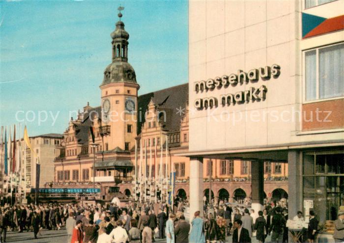 LEIPZIG Sachsen Messehaus am Markt Blick zum Alten Rathaus