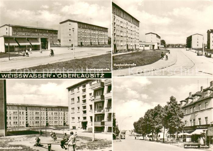 Weisswasser Oberlausitz Wohnsiedlungen Gutenbergstrasse Humboldtstrasse Muskauer