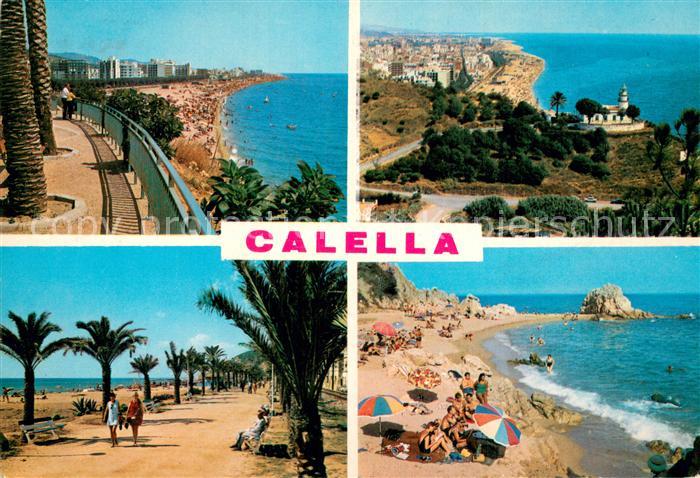 CALELLA de la Costa ES Panorama Kuestenort Strand Promenade