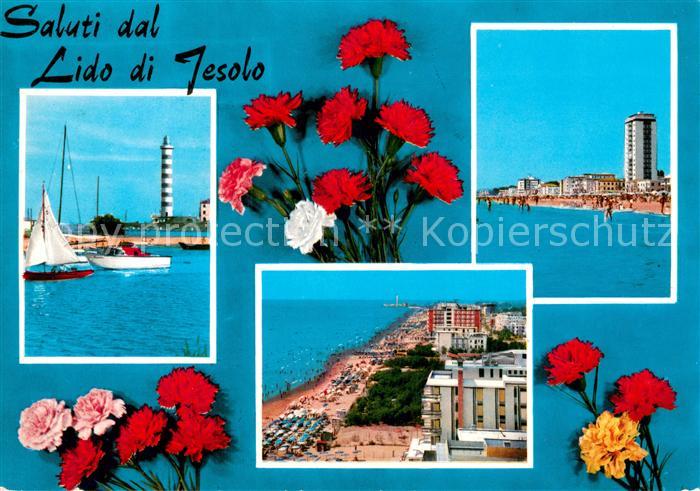 Lido di Jesolo Hafen Leuchtturm Strandpartien