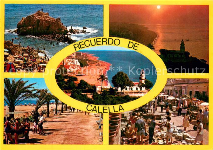CALELLA de la Costa ES Teilansichten Strand Promenade