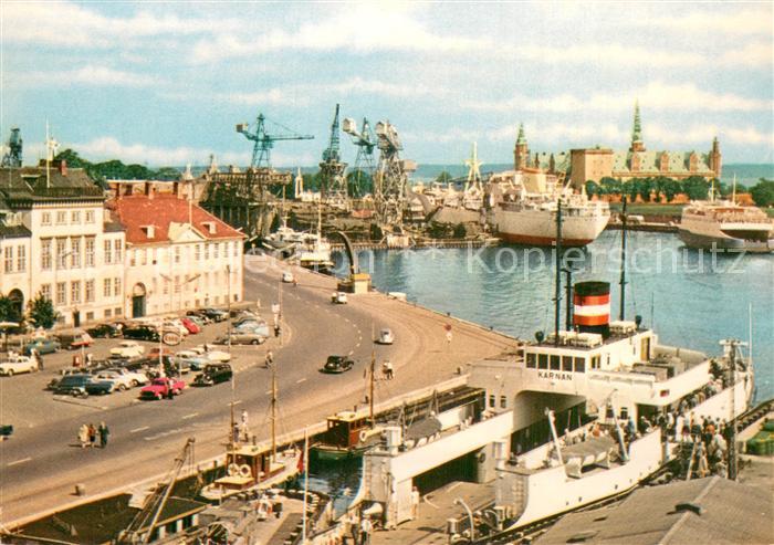 Helsingor DK Harbour and Kronborg Castle
