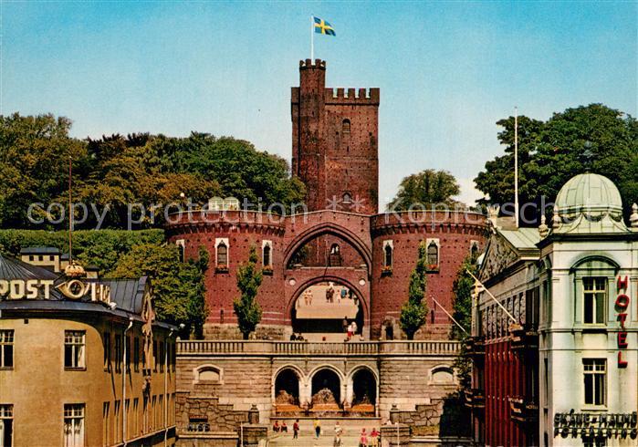Haelsingborg Sweden Schlossturm und Terrasse Koenig Oscar II