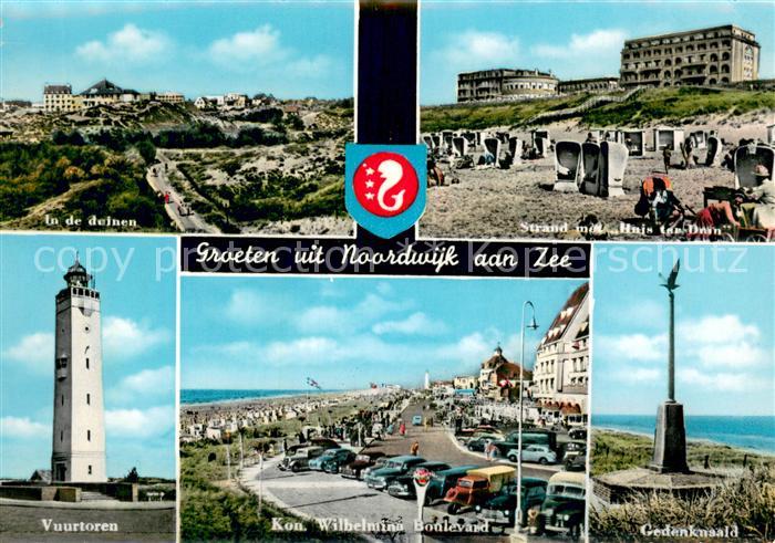 Noordwijk Noordwyk aan Zee Duinen Strand Vuurtoren Kon. Wilhelmina Boulevard Ged