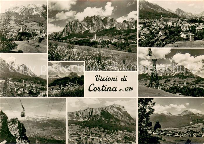 Cortina d Ampezzo Panorama Bergwelt Wintersportplatz Bergbahn