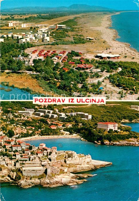 Ulcinj Montenegro Bungalowsiedlung Ferienort Kuestenpanorama Bucht