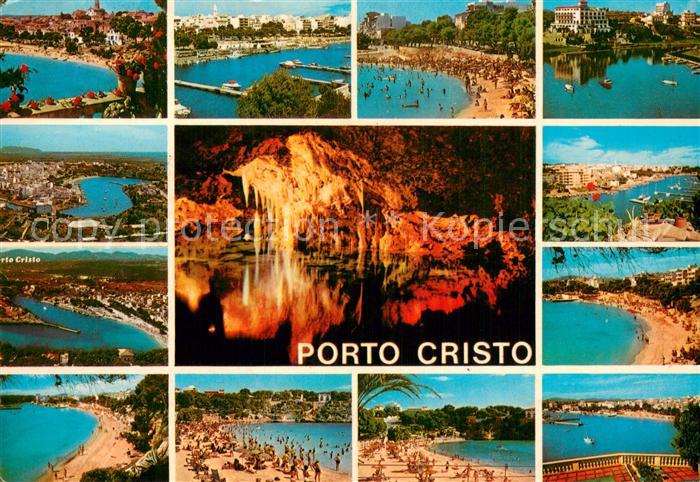 Porto-Cristo Mallorca ES Panorama Kuestenort Strand Drachenhoehle