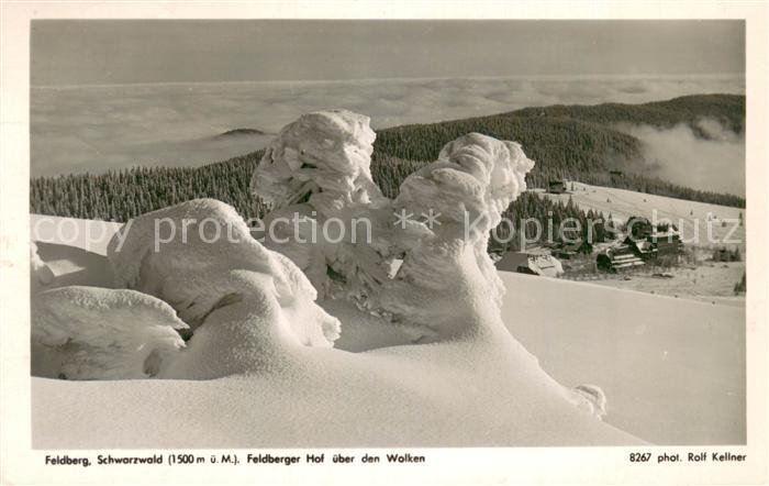 Feldberg 1450m Schwarzwald Winterpanorama mit Hotel Feldberger Hof