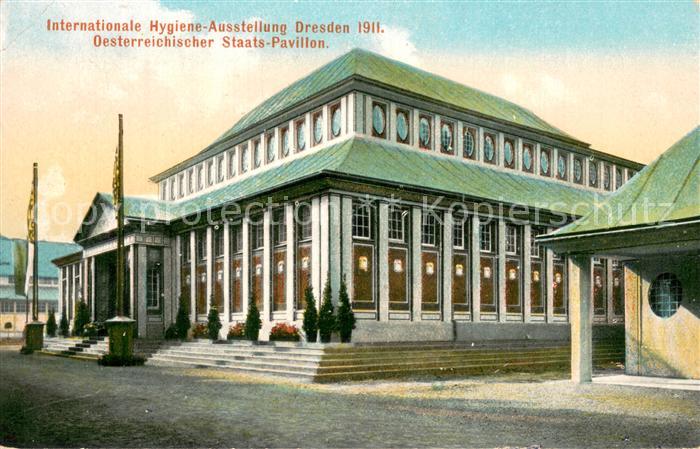 Dresden Elbe Intern Hygiene Ausstellung 1911 Oesterreichischer Staatspavillon