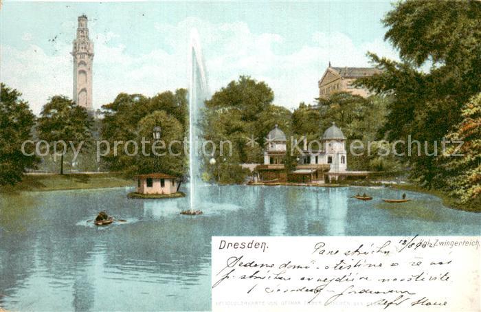 Dresden Elbe Kgl Zwingerteich