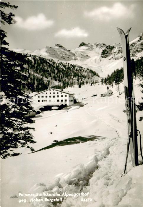 Fulpmes Tirol Schlickeralm Alpengasthof mit Hohen Burgstall
