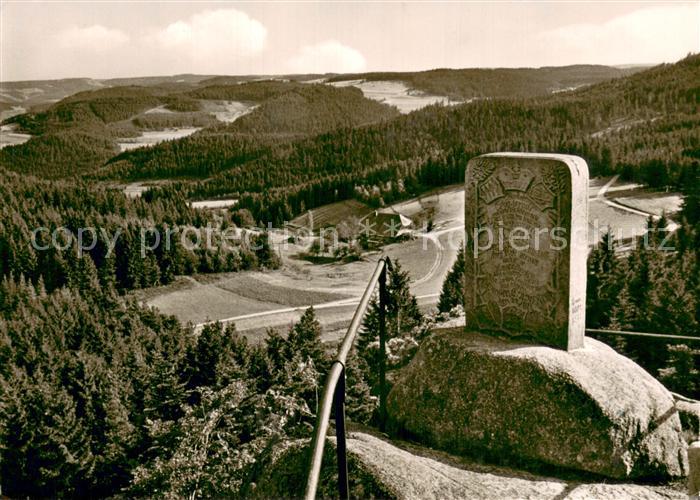 Hornberg Schwarzwald Karlstein mit Blick auf Gasthaus zur Schoenen Aussicht
