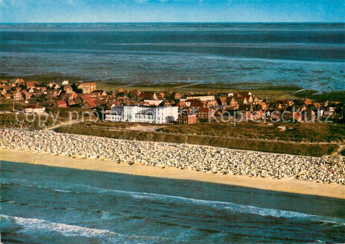 Juist Nordseebad Fliegeraufnahme mit Kurhaus Juist