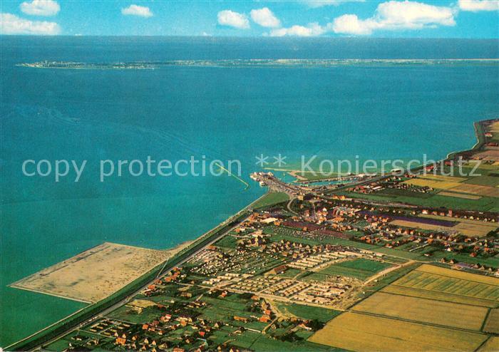 Norddeich  Norden Nordseebad Fliegeraufnahme mit Mole