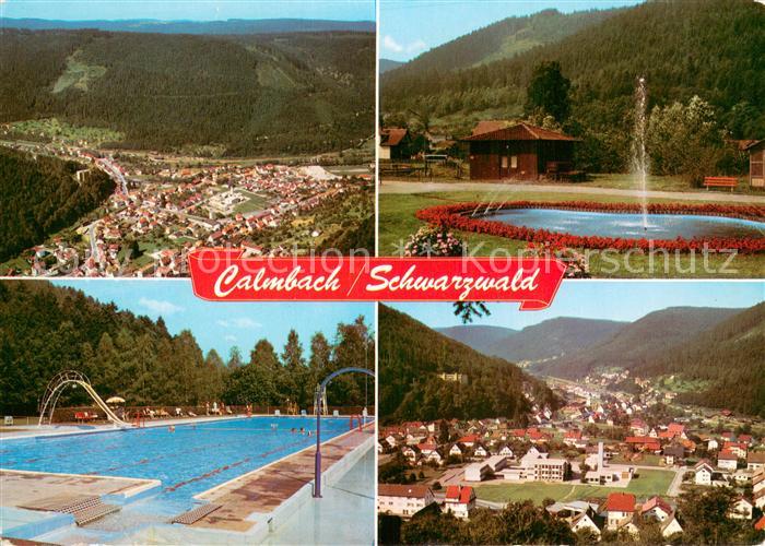 Calmbach Enz Fliegeraufnahme Schwimmbad Brunnen Panorama