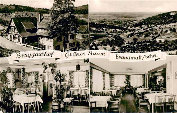Brandmatt Schwarzwald Berggasthof Gruener Baum Gastraeume Panorama