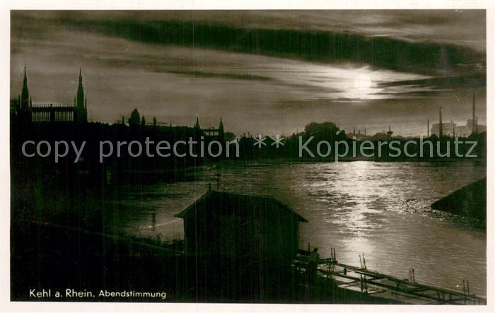 Kehl Rhein Abendstimmung