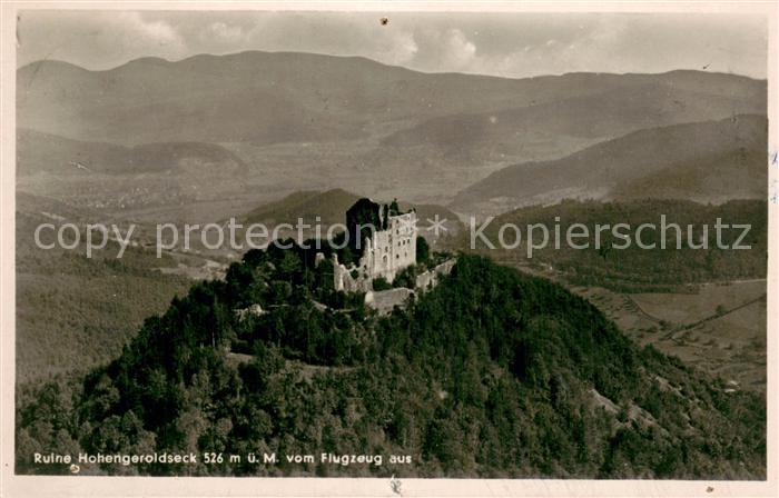 Schoenberg Seelbach Ruine Hohengeroldseck Fliegeraufnahme